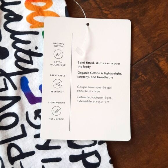 Athleta Girl Pride Size Small (7) Organic Cotton Multi Explore Tank - Picture 5 of 8